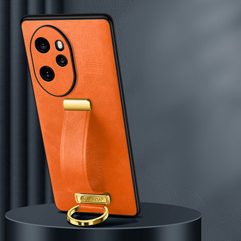 Funda Lujo Cuero Carcasa LD1 para Huawei Honor 100 Pro 5G Naranja