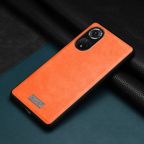 Funda Lujo Cuero Carcasa LD1 para Huawei Honor 50 5G Naranja