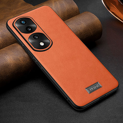 Funda Lujo Cuero Carcasa LD1 para Huawei Honor 70 Pro 5G Naranja