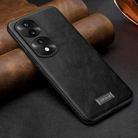 Funda Lujo Cuero Carcasa LD1 para Huawei Honor 70 Pro 5G Negro