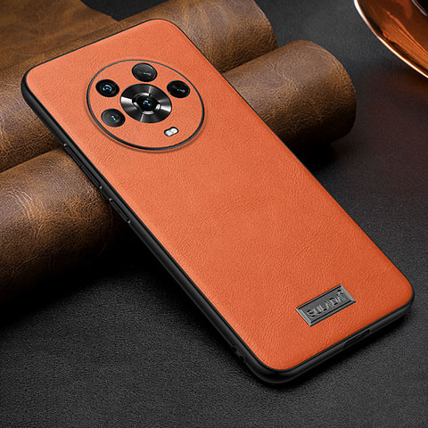 Funda Lujo Cuero Carcasa LD1 para Huawei Honor Magic4 5G Naranja