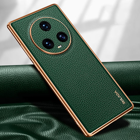 Funda Lujo Cuero Carcasa LD1 para Huawei Honor Magic5 5G Verde