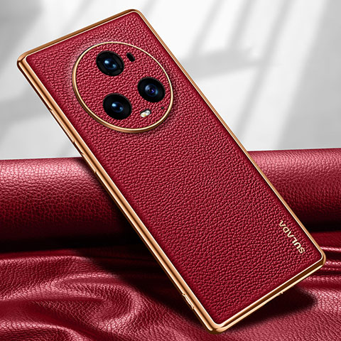 Funda Lujo Cuero Carcasa LD1 para Huawei Honor Magic5 Pro 5G Rojo