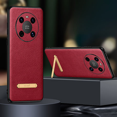 Funda Lujo Cuero Carcasa LD1 para Huawei Mate 40 Rojo