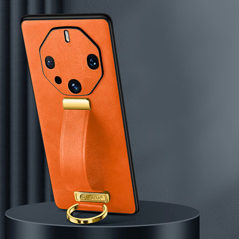 Funda Lujo Cuero Carcasa LD1 para Huawei Mate 60 RS Ultimate Naranja