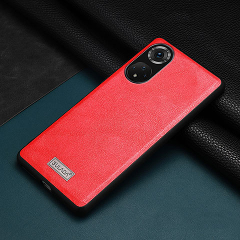 Funda Lujo Cuero Carcasa LD1 para Huawei Nova 9 Rojo