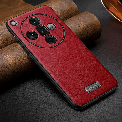 Funda Lujo Cuero Carcasa LD1 para Oppo Find X7 Ultra 5G Rojo