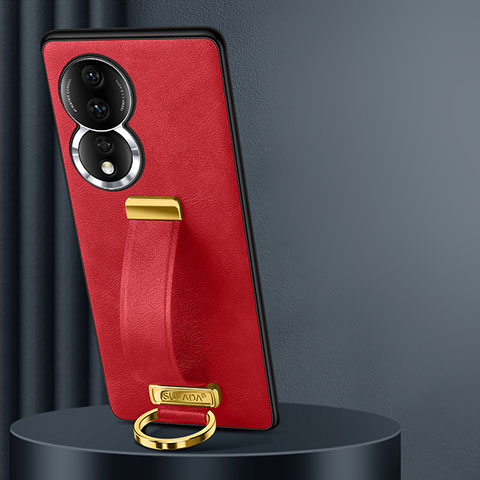 Funda Lujo Cuero Carcasa LD2 para Huawei Honor 80 5G Rojo