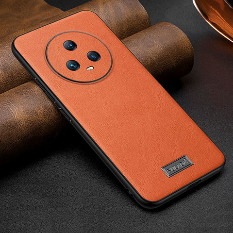 Funda Lujo Cuero Carcasa LD2 para Huawei Honor Magic5 5G Naranja