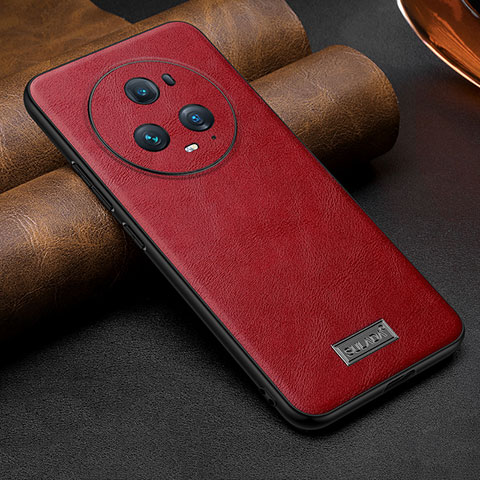 Funda Lujo Cuero Carcasa LD2 para Huawei Honor Magic5 Pro 5G Rojo