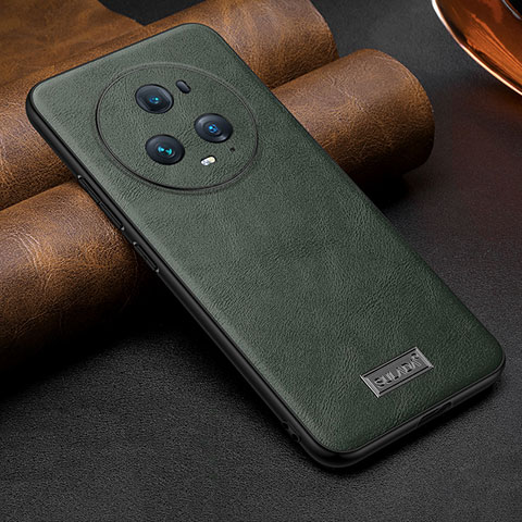 Funda Lujo Cuero Carcasa LD2 para Huawei Honor Magic5 Pro 5G Verde