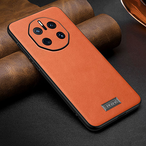 Funda Lujo Cuero Carcasa LD2 para Huawei Mate 50 RS Naranja