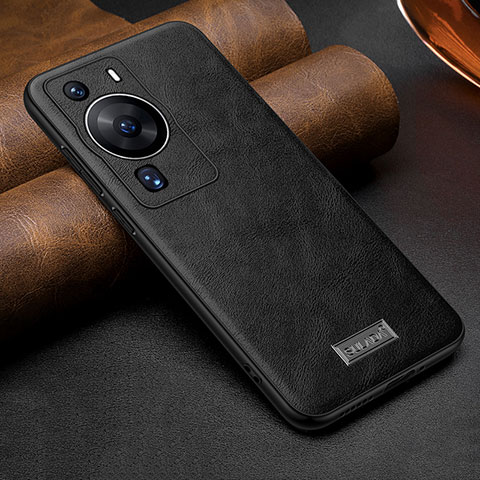 Funda Lujo Cuero Carcasa LD2 para Huawei P60 Pro Negro