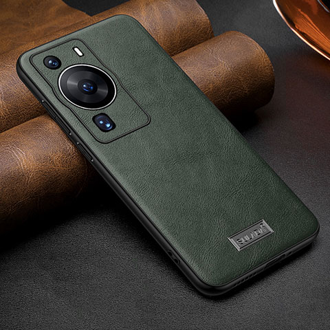 Funda Lujo Cuero Carcasa LD2 para Huawei P60 Pro Verde