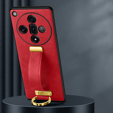 Funda Lujo Cuero Carcasa LD2 para Oppo Find X7 5G Rojo