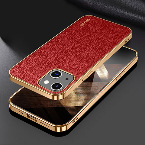 Funda Lujo Cuero Carcasa LD3 para Apple iPhone 15 Plus Rojo