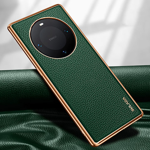 Funda Lujo Cuero Carcasa LD4 para Huawei Mate 60 Pro+ Plus Verde