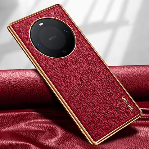 Funda Lujo Cuero Carcasa LD4 para Huawei Mate 60 Pro Rojo