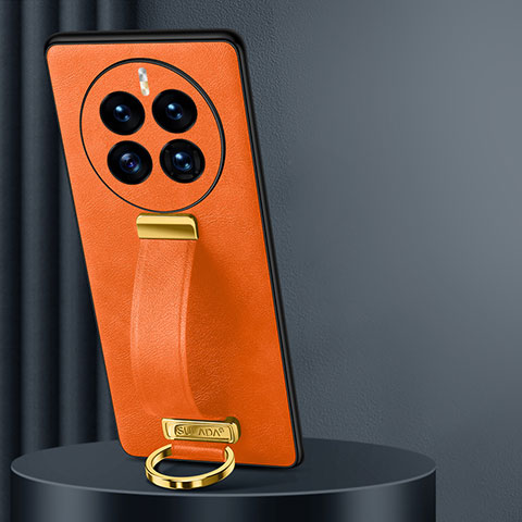 Funda Lujo Cuero Carcasa LD5 para Huawei Mate 50 Naranja