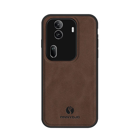 Funda Lujo Cuero Carcasa LS1 para Oppo Reno11 Pro 5G Marron