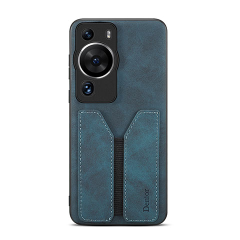 Funda Lujo Cuero Carcasa MT1 para Huawei P60 Azul