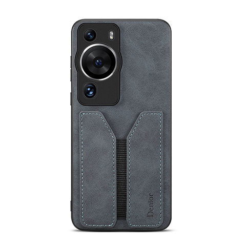 Funda Lujo Cuero Carcasa MT1 para Huawei P60 Pro Gris