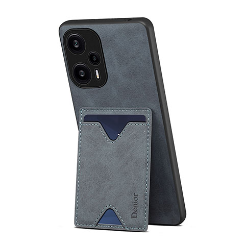 Funda Lujo Cuero Carcasa MT1 para Xiaomi Redmi Note 12 Turbo 5G Gris Oscuro