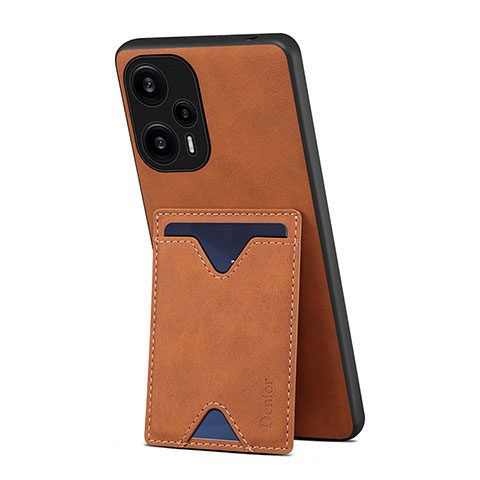 Funda Lujo Cuero Carcasa MT1 para Xiaomi Redmi Note 12 Turbo 5G Marron