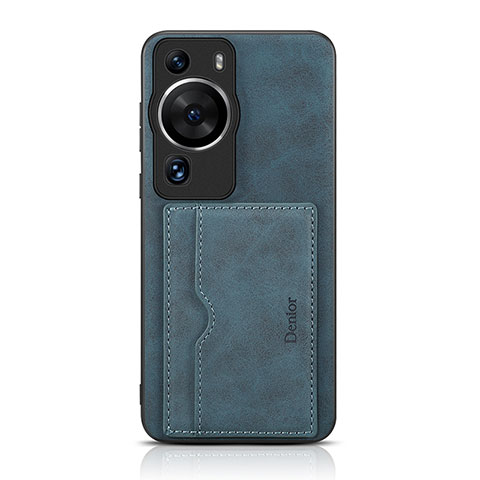 Funda Lujo Cuero Carcasa MT2 para Huawei P60 Azul