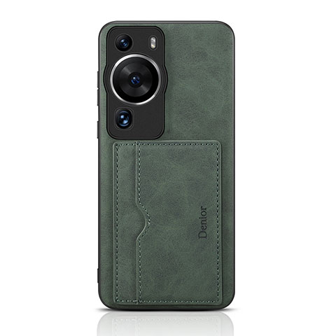 Funda Lujo Cuero Carcasa MT2 para Huawei P60 Pro Verde