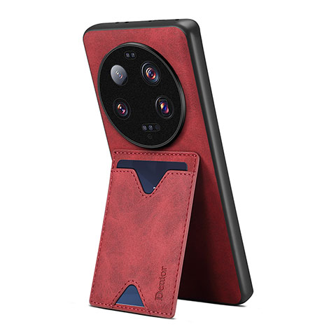 Funda Lujo Cuero Carcasa MT2 para Xiaomi Mi 13 Ultra 5G Rojo