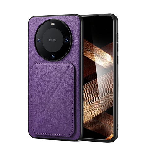 Funda Lujo Cuero Carcasa MT3 para Huawei Mate 60 Morado