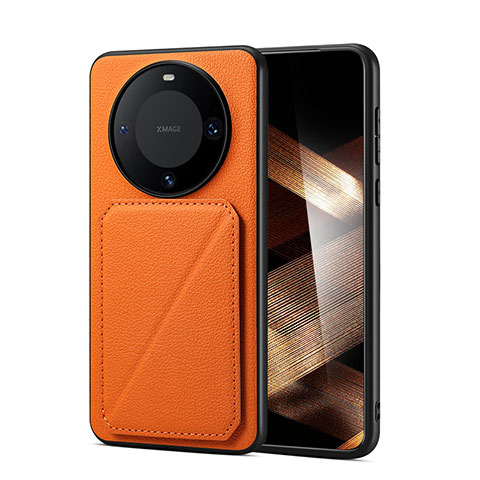 Funda Lujo Cuero Carcasa MT3 para Huawei Mate 60 Naranja