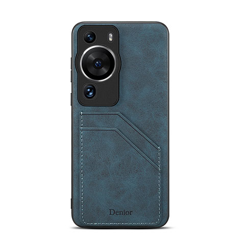 Funda Lujo Cuero Carcasa MT3 para Huawei P60 Azul