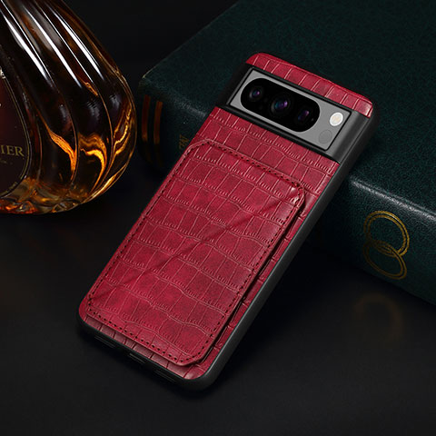 Funda Lujo Cuero Carcasa MT4 para Google Pixel 8 Pro 5G Rojo