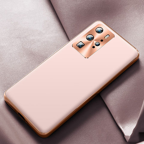 Funda Lujo Cuero Carcasa N07 para Huawei P40 Pro Oro Rosa