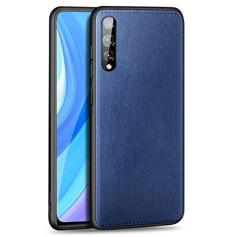 Funda Lujo Cuero Carcasa para Huawei Enjoy 10S Azul