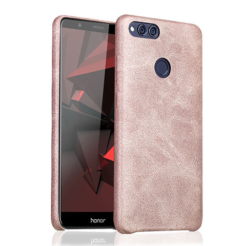 Funda Lujo Cuero Carcasa para Huawei Honor 7X Oro