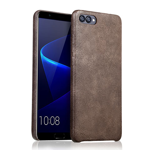 Funda Lujo Cuero Carcasa para Huawei Honor View 10 Marron