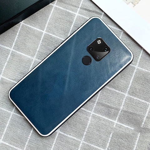 Funda Lujo Cuero Carcasa para Huawei Mate 20 Azul