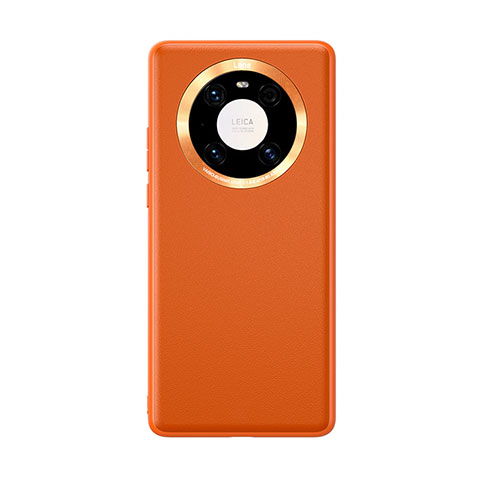 Funda Lujo Cuero Carcasa para Huawei Mate 40 Pro Naranja