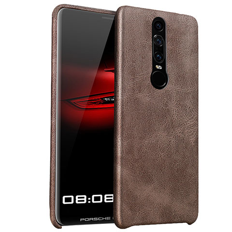 Funda Lujo Cuero Carcasa para Huawei Mate RS Marron