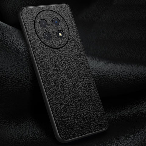 Funda Lujo Cuero Carcasa para Huawei Nova Y91 Negro