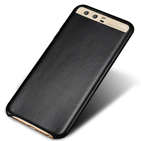 Funda Lujo Cuero Carcasa para Huawei P10 Negro