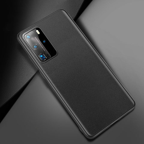 Funda Lujo Cuero Carcasa para Huawei P40 Pro Negro