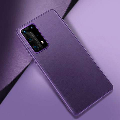 Funda Lujo Cuero Carcasa para Huawei P40 Pro+ Plus Morado