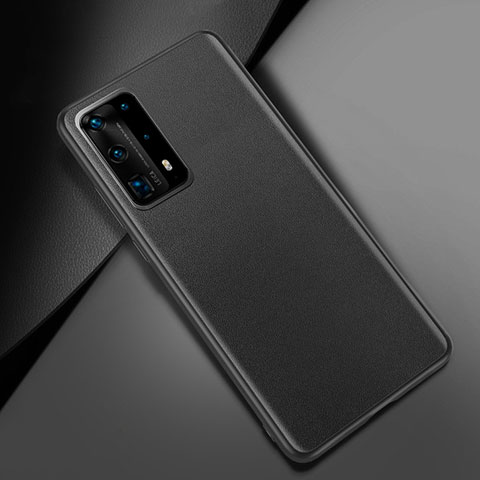 Funda Lujo Cuero Carcasa para Huawei P40 Pro+ Plus Negro