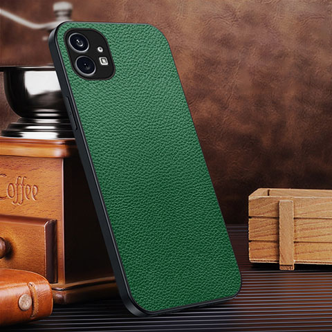 Funda Lujo Cuero Carcasa para Nothing Phone 1 Verde