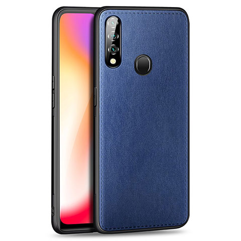 Funda Lujo Cuero Carcasa para Oppo A31 Azul