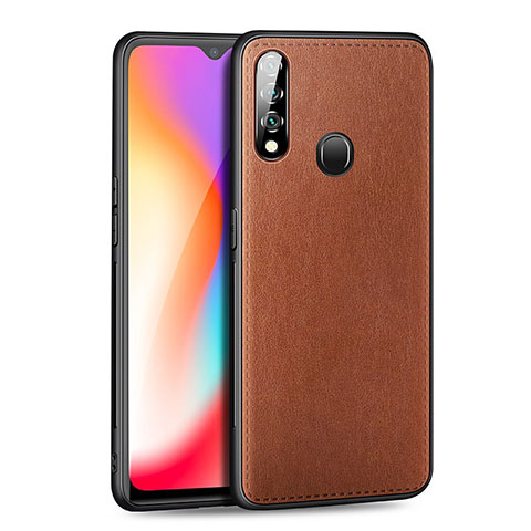 Funda Lujo Cuero Carcasa para Oppo A8 Marron